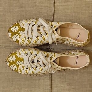 Anthropologie SZ Blockprints Daphne Sneakers with Jute Wrapped Heal - US 7/7.5